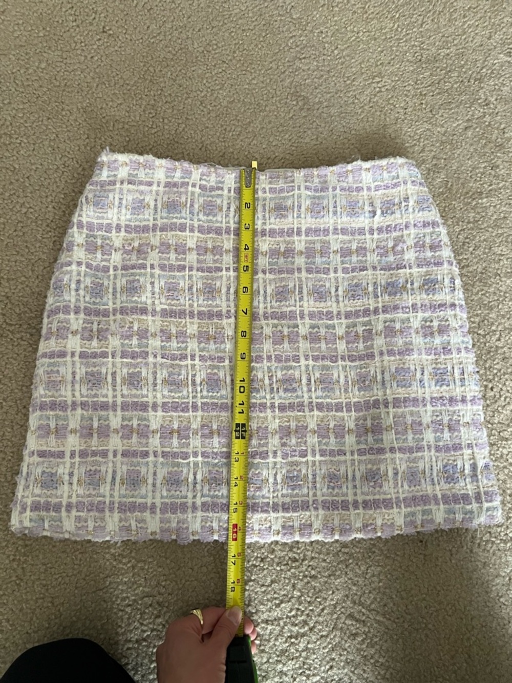 House of Harlow 1960 Lavender and Cream Tweed Mini Skirt - Picture 5 of 6